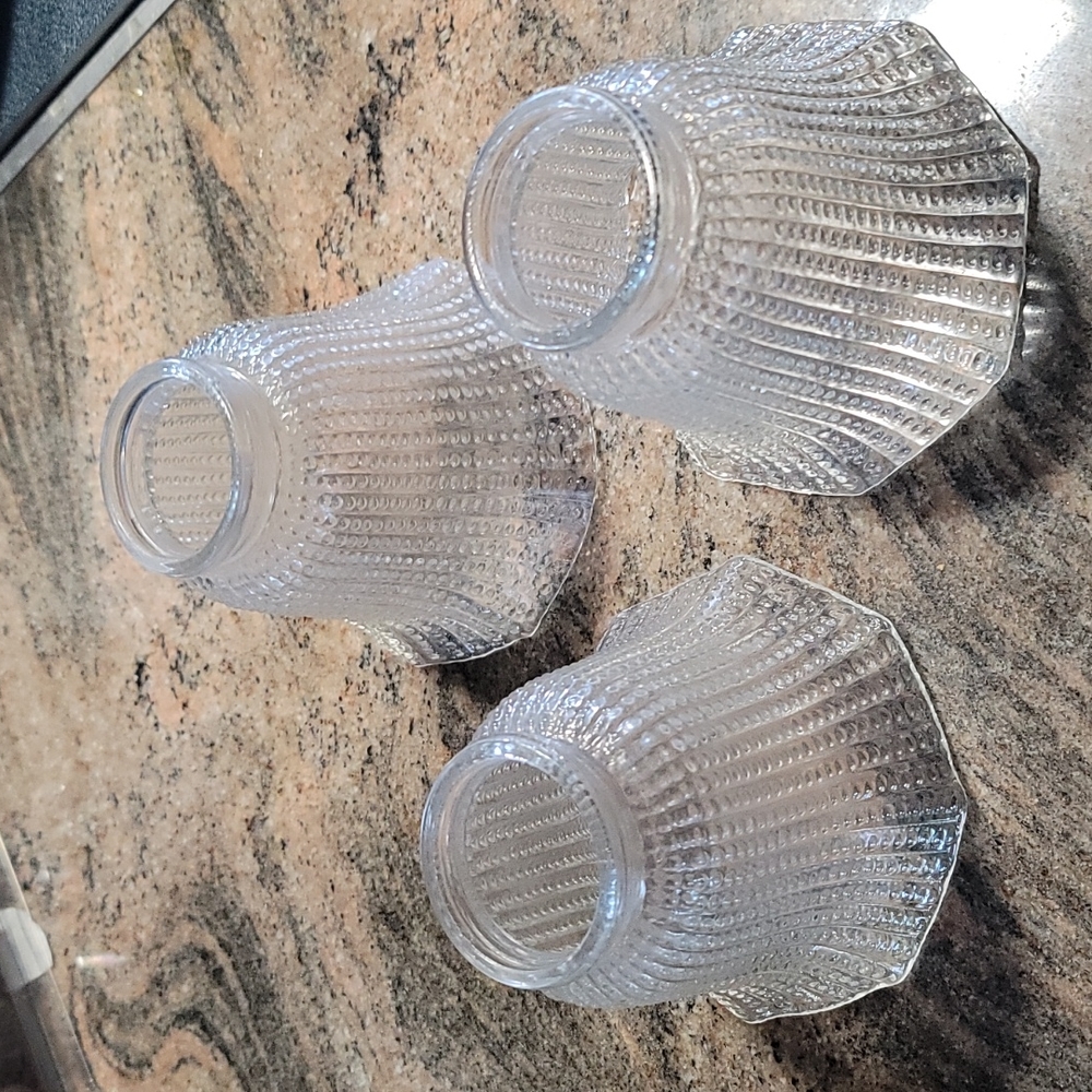 3 glass globes